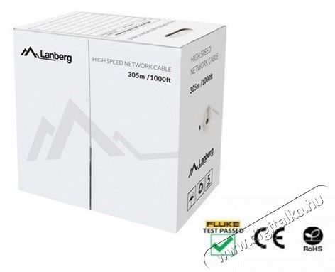 LANBERG LCU5-12CU-0305-Y 305m Cat5e U/UTP AWG24 Fca PVC &aacute;rny&eacute;kolatlan s&aacute;rga fali k&aacute;bel Iroda &eacute;s sz&aacute;m&iacute;t&aacute;stechnika - Sz&aacute;m&iacute;t&oacute;g&eacute;p tartoz&eacute;k - H&aacute;l&oacute;zati k&aacute;bel - 456296