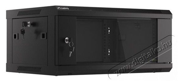 LANBERG WF01-6404-10B 19" 4U SZ&Eacute;L:600 M&Eacute;LY:450 MAG:290 lapraszerelt &uuml;vegajt&oacute;s fekete fali rack szekr&eacute;ny Iroda &eacute;s sz&aacute;m&iacute;t&aacute;stechnika - Egy&eacute;b sz&aacute;m&iacute;t&aacute;stechnikai term&eacute;k - 458780
