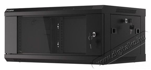 LANBERG WF01-6404-10B 19" 4U SZ&Eacute;L:600 M&Eacute;LY:450 MAG:290 lapraszerelt &uuml;vegajt&oacute;s fekete fali rack szekr&eacute;ny Iroda &eacute;s sz&aacute;m&iacute;t&aacute;stechnika - Egy&eacute;b sz&aacute;m&iacute;t&aacute;stechnikai term&eacute;k - 458780
