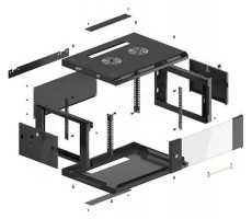 LANBERG WF01-6404-10B 19" 4U SZ&Eacute;L:600 M&Eacute;LY:450 MAG:290 lapraszerelt &uuml;vegajt&oacute;s fekete fali rack szekr&eacute;ny Iroda &eacute;s sz&aacute;m&iacute;t&aacute;stechnika - Egy&eacute;b sz&aacute;m&iacute;t&aacute;stechnikai term&eacute;k - 458780