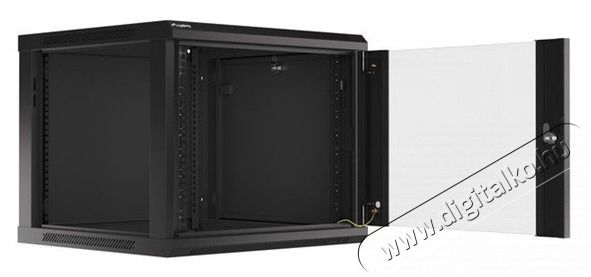 LANBERG WF01-6609-10B 19" 9U lapraszerelt &uuml;vegajt&oacute;s fekete fali rack szekr&eacute;ny Iroda &eacute;s sz&aacute;m&iacute;t&aacute;stechnika - Egy&eacute;b sz&aacute;m&iacute;t&aacute;stechnikai term&eacute;k - 458946