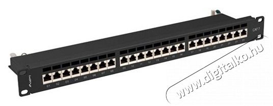 LANBERG PPS7-1024-B 19/1U 24port Cat7 FTP &aacute;rny&eacute;kolt fekete patch panel Iroda &eacute;s sz&aacute;m&iacute;t&aacute;stechnika - Egy&eacute;b sz&aacute;m&iacute;t&aacute;stechnikai term&eacute;k - 466551