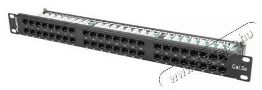 LANBERG PPU5-1048-B 19"/1U 48port Cat5e UTP &aacute;rny&eacute;kolatlan fekete patch panel H&aacute;ztart&aacute;s / Otthon / K&uuml;lt&eacute;r - Egy&eacute;b h&aacute;ztart&aacute;si term&eacute;k - 466552