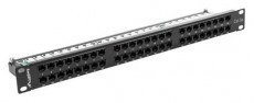 LANBERG PPU5-1048-B 19"/1U 48port Cat5e UTP &aacute;rny&eacute;kolatlan fekete patch panel H&aacute;ztart&aacute;s / Otthon / K&uuml;lt&eacute;r - Egy&eacute;b h&aacute;ztart&aacute;si term&eacute;k - 466552