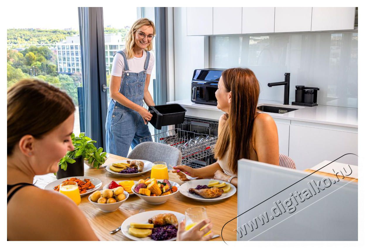 Lauben DualZone Air Fryer 8000BC Konyhai term&eacute;kek - Konyhai kisg&eacute;p (s&uuml;t&eacute;s / főz&eacute;s / hűt&eacute;s / &eacute;telk&eacute;sz&iacute;t&eacute;s) - L&eacute;gkever&eacute;ses főzőg&eacute;p / elektromos kukta / multifunkci&oacute;s s&uuml;tő - 500678