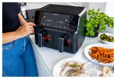 Lauben DualZone Air Fryer 8000BC Konyhai term&eacute;kek - Konyhai kisg&eacute;p (s&uuml;t&eacute;s / főz&eacute;s / hűt&eacute;s / &eacute;telk&eacute;sz&iacute;t&eacute;s) - L&eacute;gkever&eacute;ses főzőg&eacute;p / elektromos kukta / multifunkci&oacute;s s&uuml;tő - 500678