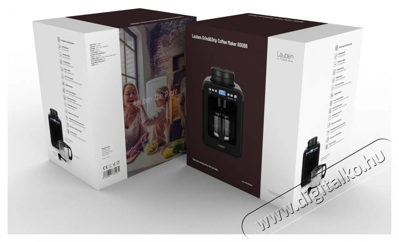 Lauben Grind&Drip Coffee Maker 600BB Konyhai term&eacute;kek - K&aacute;v&eacute;főző / k&aacute;v&eacute;&ouml;rlő / kieg&eacute;sz&iacute;tő - Filteres k&aacute;v&eacute;főző - 503583