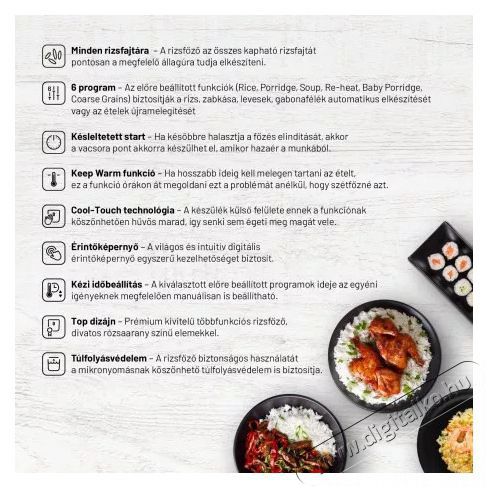 Lauben Multifunction Rice Cooker 1200WR Rose Gold Edition Konyhai term&eacute;kek - Konyhai kisg&eacute;p (s&uuml;t&eacute;s / főz&eacute;s / hűt&eacute;s / &eacute;telk&eacute;sz&iacute;t&eacute;s) - Rizsfőző - 504780