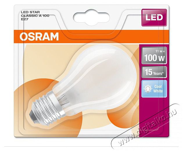 LEDVANCE OSRAM LED STAR CL A GL FR 100 11W/840 E27 LED f&eacute;nyforr&aacute;s H&aacute;ztart&aacute;s / Otthon / K&uuml;lt&eacute;r - Vil&aacute;g&iacute;t&aacute;s / elektromoss&aacute;g - E27 foglalat&uacute; izz&oacute; - 390802