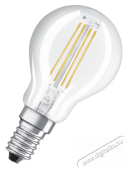LEDVANCE OSRAM LED STAR CL P FIL 40 4,5W/840 E14 filament LED f&eacute;nyforr&aacute;s H&aacute;ztart&aacute;s / Otthon / K&uuml;lt&eacute;r - Vil&aacute;g&iacute;t&aacute;s / elektromoss&aacute;g - E14 foglalat&uacute; izz&oacute; - 391212