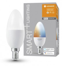 LEDVANCE Smart+ Wifi vez&eacute;rl&eacute;sű 5W &aacute;ll&iacute;that&oacute; sz&iacute;nhőm&eacute;rs&eacute;kletű E14 dimmelhető gyertya LED f&eacute;nyforr&aacute;s H&aacute;ztart&aacute;s / Otthon / K&uuml;lt&eacute;r - Vil&aacute;g&iacute;t&aacute;s / elektromoss&aacute;g - E14 foglalat&uacute; izz&oacute; - 391128