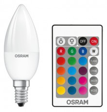 LEDVANCE Osram Star+ RGBW/matt búra/4,5W/250lm/2700K/E14 Távirányítható LED gyertya fényforrás Háztartás / Otthon / Kültér - Világítás / elektromosság - E14 foglalatú izzó - 394965