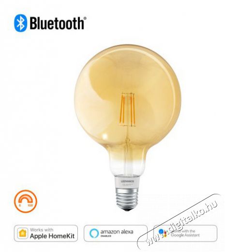 LEDVANCE Smart+ BT FIL g&ouml;mb f&eacute;nyforr&aacute;s, &aacute;ll. f&eacute;nyerővel, 6W 2400K E27 okos, vez&eacute;relhető intelligens f&eacute;nyforr&aacute;s H&aacute;ztart&aacute;s / Otthon / K&uuml;lt&eacute;r - Vil&aacute;g&iacute;t&aacute;s / elektromoss&aacute;g - E27 foglalat&uacute; izz&oacute; - 396461