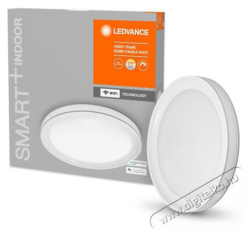LEDVANCE Smart+ WiFI menny. okos l&aacute;mpa Ceiling Frame, &aacute;ll. sz&iacute;nhőm. 490mm okos, vez&eacute;relhető intelligens l&aacute;mpatest H&aacute;ztart&aacute;s / Otthon / K&uuml;lt&eacute;r - Vil&aacute;g&iacute;t&aacute;s / elektromoss&aacute;g - Fali / mennyezeti l&aacute;mpa - 396450