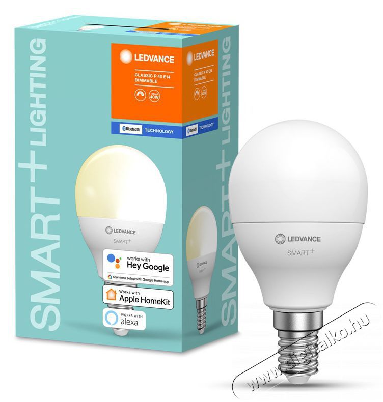 LEDVANCE Smart+ Bluetooth vez&eacute;rl&eacute;sű 5W 2700K E14, kisg&ouml;mb alak&uacute; LED f&eacute;nyforr&aacute;s H&aacute;ztart&aacute;s / Otthon / K&uuml;lt&eacute;r - Vil&aacute;g&iacute;t&aacute;s / elektromoss&aacute;g - E14 foglalat&uacute; izz&oacute; - 395153