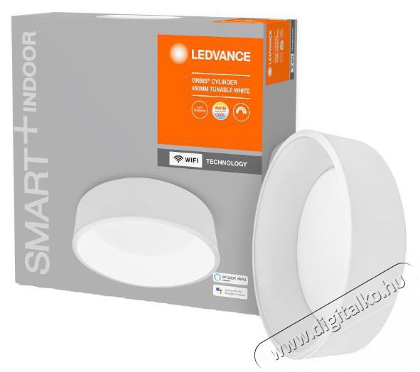 LEDVANCE Smart+ WiFi menny. okos l&aacute;mpa Ceiling Cylinder , &aacute;ll. sz&iacute;nhőm. 450mm okos, vez&eacute;relhető intelligens l&aacute;mpatest H&aacute;ztart&aacute;s / Otthon / K&uuml;lt&eacute;r - Vil&aacute;g&iacute;t&aacute;s / elektromoss&aacute;g - Fali / mennyezeti l&aacute;mpa - 391020