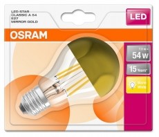 LEDVANCE Osram Star &uuml;veg b&uacute;ra/6,5W/700lm/2700K/E27 arany tetőt&uuml;kr&ouml;s LED k&ouml;rte izz&oacute; H&aacute;ztart&aacute;s / Otthon / K&uuml;lt&eacute;r - Vil&aacute;g&iacute;t&aacute;s / elektromoss&aacute;g - L&aacute;mpa kieg&eacute;sz&iacute;tő - 410065