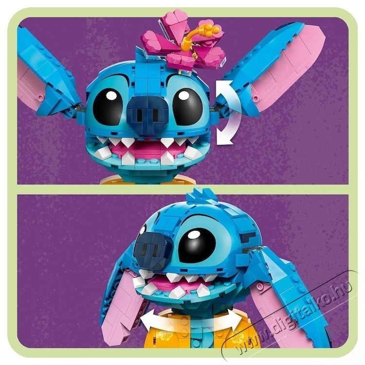 LEGO Disney - Stitch (43249) H&aacute;ztart&aacute;s / Otthon / K&uuml;lt&eacute;r - J&aacute;t&eacute;k / Sport - Kreat&iacute;v / k&eacute;szs&eacute;gfejlesztő j&aacute;t&eacute;k - 531335