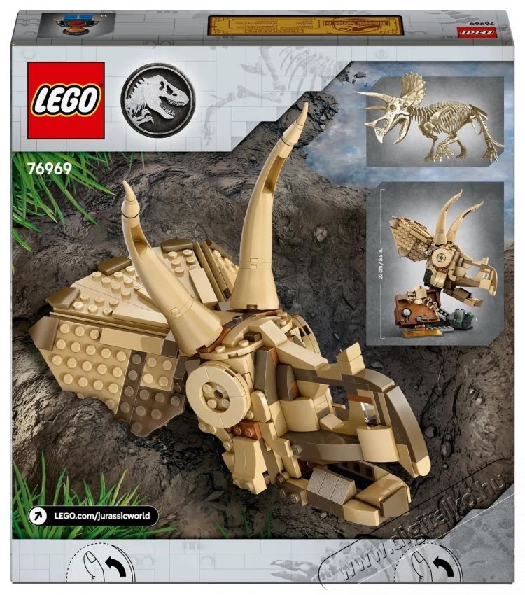 LEGO Jurassic World  76969 Din&oacute;maradv&aacute;nyok  Triceratops-koponya H&aacute;ztart&aacute;s / Otthon / K&uuml;lt&eacute;r - J&aacute;t&eacute;k / Sport - Kreat&iacute;v / k&eacute;szs&eacute;gfejlesztő j&aacute;t&eacute;k - 531900