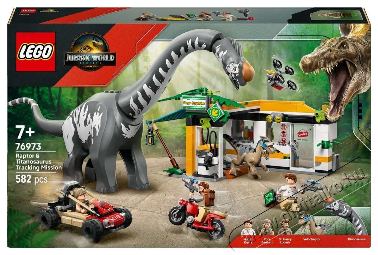 LEGO Jurassic World 76973 A raptor &eacute;s a Titanosaurus keres&eacute;se H&aacute;ztart&aacute;s / Otthon / K&uuml;lt&eacute;r - J&aacute;t&eacute;k / Sport - Kreat&iacute;v / k&eacute;szs&eacute;gfejlesztő j&aacute;t&eacute;k - 531901