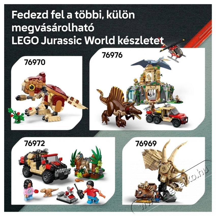 LEGO Jurassic World 76973 A raptor &eacute;s a Titanosaurus keres&eacute;se H&aacute;ztart&aacute;s / Otthon / K&uuml;lt&eacute;r - J&aacute;t&eacute;k / Sport - Kreat&iacute;v / k&eacute;szs&eacute;gfejlesztő j&aacute;t&eacute;k - 531901