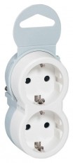 Legrand 050655 gyermekv&eacute;delemmel feh&eacute;r-sz&uuml;rke kettős f&ouml;ldelt eloszt&oacute; H&aacute;ztart&aacute;s / Otthon / K&uuml;lt&eacute;r - Vil&aacute;g&iacute;t&aacute;s / elektromoss&aacute;g - H&aacute;l&oacute;zati eloszt&oacute; / hosszabb&iacute;t&oacute; / adapter - 391971