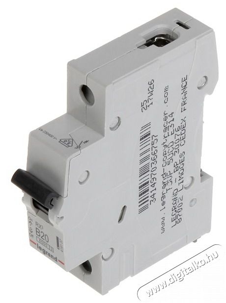Legrand 419137 RX3 B20 6kA BIC 1 p&oacute;lus&uacute; kismegszak&iacute;t&oacute; H&aacute;ztart&aacute;s / Otthon / K&uuml;lt&eacute;r - Vil&aacute;g&iacute;t&aacute;s / elektromoss&aacute;g - H&aacute;l&oacute;zati eloszt&oacute; / hosszabb&iacute;t&oacute; / adapter - 391744