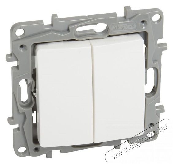 Legrand 764502 Nilo&eacute; feh&eacute;r kettős v&aacute;lt&oacute;kapcsol&oacute; H&aacute;ztart&aacute;s / Otthon / K&uuml;lt&eacute;r - Vil&aacute;g&iacute;t&aacute;s / elektromoss&aacute;g - H&aacute;l&oacute;zati eloszt&oacute; / hosszabb&iacute;t&oacute; / adapter - 392150