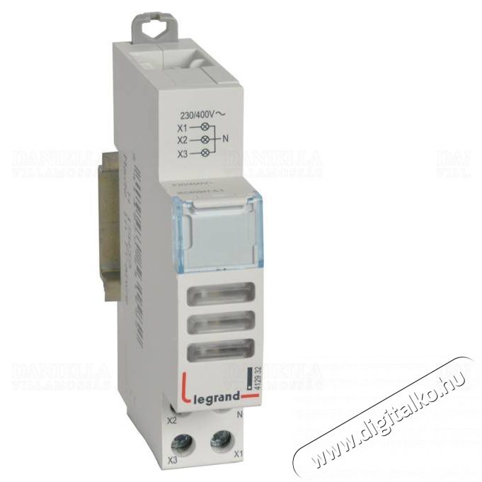 Legrand 412932 CX3 tripla LED feh&eacute;r 230/400V modul&aacute;ris jelzől&aacute;mp H&aacute;ztart&aacute;s / Otthon / K&uuml;lt&eacute;r - Vil&aacute;g&iacute;t&aacute;s / elektromoss&aacute;g - H&aacute;l&oacute;zati eloszt&oacute; / hosszabb&iacute;t&oacute; / adapter - 392476