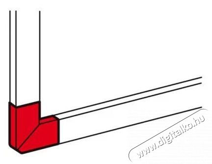 Legrand 010767 DLP 80x35/50 mm-es csatorn&aacute;hoz kanyarelem Iroda &eacute;s sz&aacute;m&iacute;t&aacute;stechnika - H&aacute;l&oacute;zat - H&aacute;l&oacute;zati kieg&eacute;sz&iacute;tő - 392686