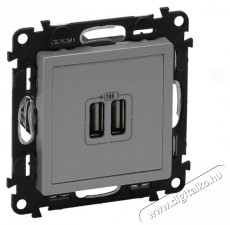 Legrand 753312 Valena Life be&eacute;p&iacute;tett t&aacute;pegys&eacute;ggel - 5V - 1500 mA alum&iacute;nium kettős USB t&ouml;ltőaljzat H&aacute;ztart&aacute;s / Otthon / K&uuml;lt&eacute;r - Vil&aacute;g&iacute;t&aacute;s / elektromoss&aacute;g - H&aacute;l&oacute;zati eloszt&oacute; / hosszabb&iacute;t&oacute; / adapter - 392351