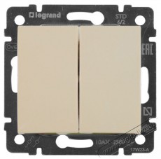 Legrand 774308 Valena elef&aacute;ntcsont kettős v&aacute;lt&oacute;kapcsol&oacute; H&aacute;ztart&aacute;s / Otthon / K&uuml;lt&eacute;r - Vil&aacute;g&iacute;t&aacute;s / elektromoss&aacute;g - H&aacute;l&oacute;zati eloszt&oacute; / hosszabb&iacute;t&oacute; / adapter - 392386