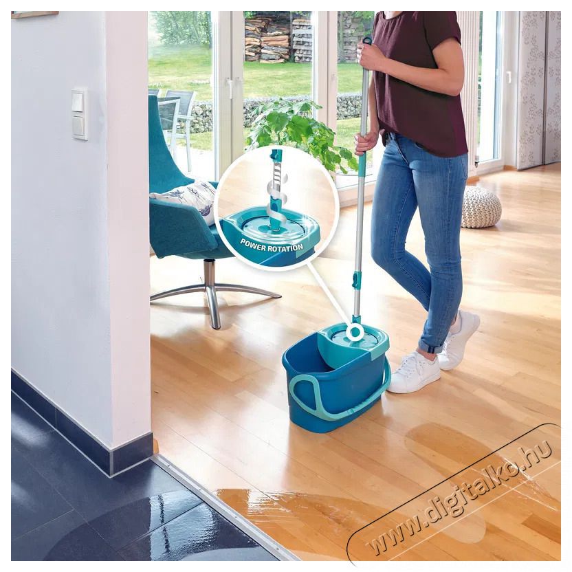 Leifheit Set Rotation Disc Mop (EVO) Felmos&oacute; (55413) H&aacute;ztart&aacute;s / Otthon / K&uuml;lt&eacute;r - Tiszt&iacute;t&oacute; / mos&oacute; - Felmos&oacute; - 500698
