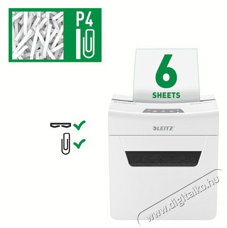 Leitz IQ Protect Premium 6X Iratmegsemmis&iacute;tő Iroda &eacute;s sz&aacute;m&iacute;t&aacute;stechnika - Iratmegsemmis&iacute;tő - 395714