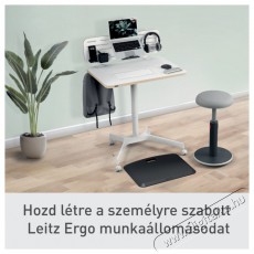 Leitz Ergo &Uuml;lő/&aacute;ll&oacute; asztal, gurul&oacute;s, 80&times;60 cm, feh&eacute;r Fot&oacute;-Vide&oacute; kieg&eacute;sz&iacute;tők - &Aacute;llv&aacute;ny - Asztali &aacute;llv&aacute;ny - 518374