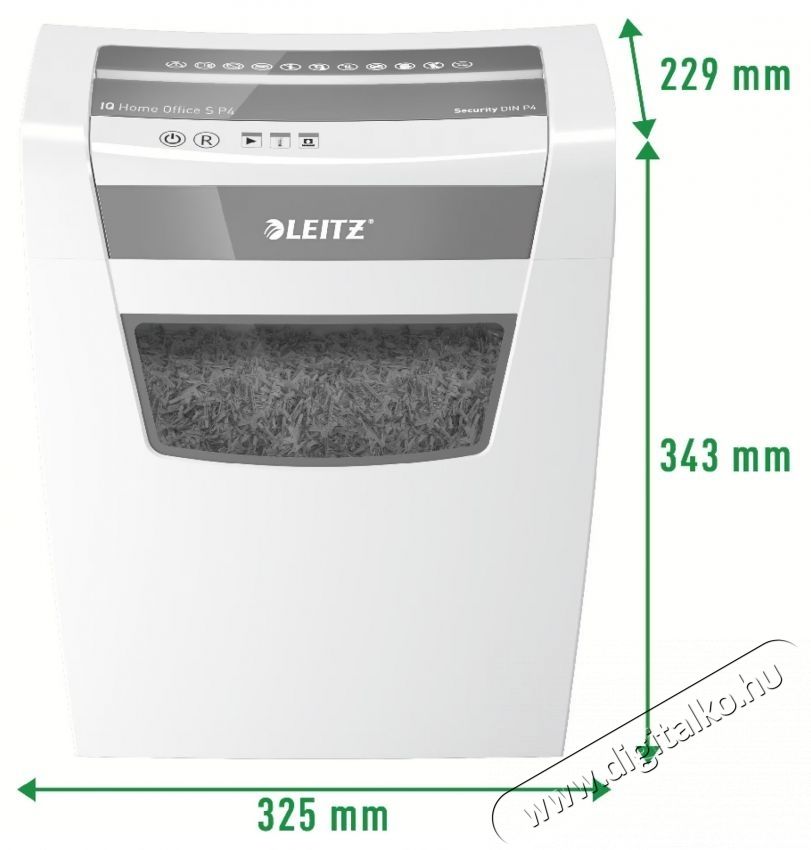 Leitz IQ Office k&eacute;zi iratmegsemmis&iacute;tő, P4, Mikro v&aacute;gott (r&eacute;szecsk&eacute;k), 8 lap, 15 literes szemetes, Feh&eacute;r/Sz&uuml;rke Iroda &eacute;s sz&aacute;m&iacute;t&aacute;stechnika - Iratmegsemmis&iacute;tő - 533549