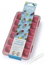 L&eacute;ku&eacute;  Round Ice Cube Tray J&eacute;gkocka forma, szilikon, 18 j&eacute;gkock&aacute;hoz, piros Konyhai term&eacute;kek - Egy&eacute;b / Konyhai kieg&eacute;sz&iacute;tő - 525197