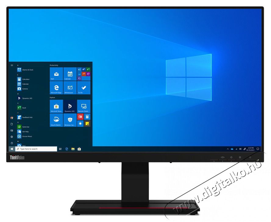 Lenovo Monitor ThinkVision T24t-20; 23,8 FHD 1920x1080 IPS Touch, 60Hz, 16:9, 1000:1, 300cd/m2, 4ms, HDMI, DP, USB-C Iroda &eacute;s sz&aacute;m&iacute;t&aacute;stechnika - Monitor - Monitor - 483942