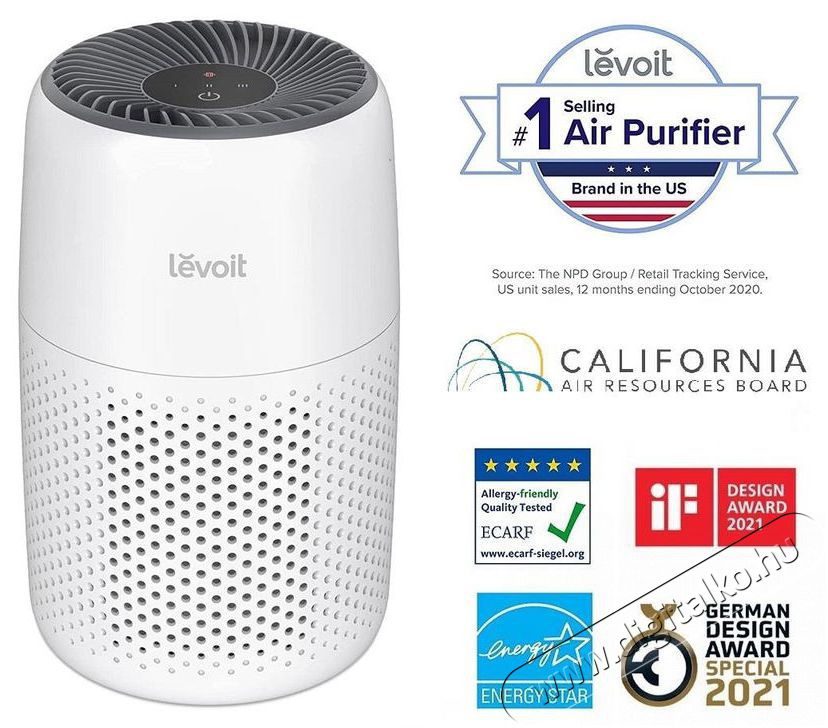 Levoit Core Mini, aromadiff&uacute;zorral 2in1 L&eacute;gtiszt&iacute;t&oacute; Sz&eacute;ps&eacute;g&aacute;pol&aacute;s / Eg&eacute;szs&eacute;g - L&eacute;gtiszt&iacute;t&oacute; / p&aacute;r&aacute;s&iacute;t&oacute; / p&aacute;r&aacute;tlan&iacute;t&oacute; - L&eacute;gtiszt&iacute;t&oacute; - 525213