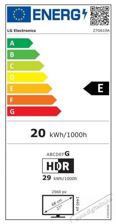 LG 27 27G610A-B.AEUQ QHD IPS 200Hz HDMI/DP gamer monitor &Uacute;jdons&aacute;gok - &Uacute;j term&eacute;kek - 538928