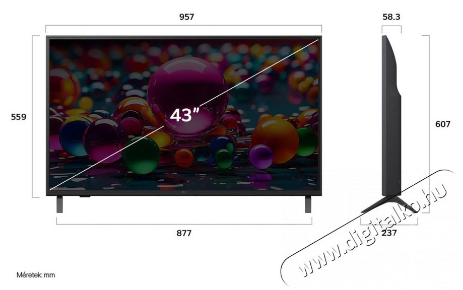 LG 43UA73003LA 43 colos UHD AI UA73 4K Smart TV 2025 Telev&iacute;zi&oacute;k - LED telev&iacute;zi&oacute; - UHD 4K felbont&aacute;s&uacute; - 506816