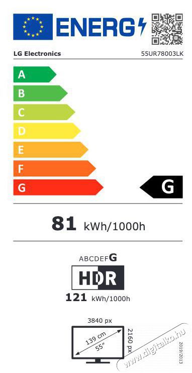 LG 55UR78003LK UHD SMART LED TV Telev&iacute;zi&oacute;k - LED telev&iacute;zi&oacute; - UHD 4K felbont&aacute;s&uacute; - 476962