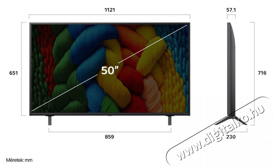 LG 50NANO80A3B 50 colos NanoCell AI NANO80 4K Smart TV 2025 Telev&iacute;zi&oacute;k - LED telev&iacute;zi&oacute; - UHD 4K felbont&aacute;s&uacute; - 506833