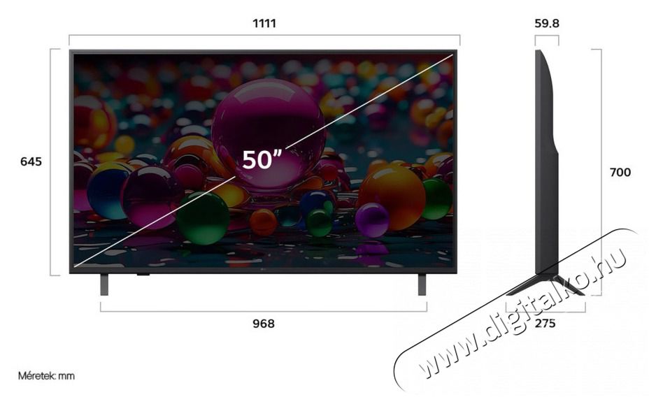 LG 50UA73003LA 50 colos UHD AI UA73 4K Smart TV 2025 Telev&iacute;zi&oacute;k - LED telev&iacute;zi&oacute; - UHD 4K felbont&aacute;s&uacute; - 506831