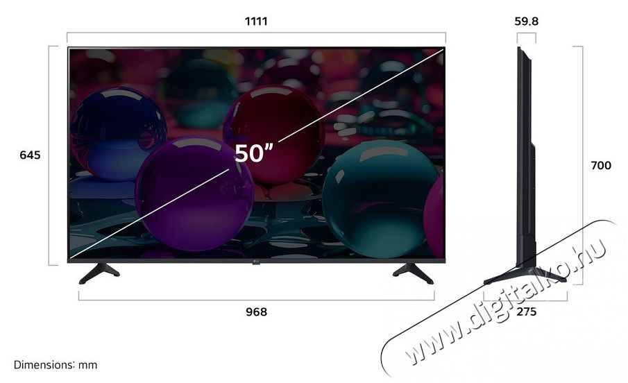 LG 55UA73003LA 4K UHD AI Smart TV Telev&iacute;zi&oacute;k - LED telev&iacute;zi&oacute; - UHD 4K felbont&aacute;s&uacute; - 506851