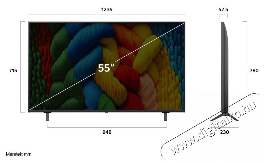 LG 55NANO80A3B 55 colos NanoCell AI NANO80 4K Smart TV 2025 Telev&iacute;zi&oacute;k - LED telev&iacute;zi&oacute; - UHD 4K felbont&aacute;s&uacute; - 506873