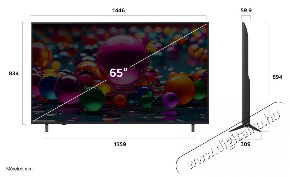 LG 65UA75003LA 65 colos UHD AI UA75 4K Smart TV 2025 Telev&iacute;zi&oacute;k - LED telev&iacute;zi&oacute; - UHD 4K felbont&aacute;s&uacute; - 507096