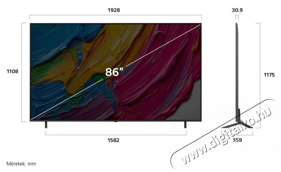 LG 86QNED80A3A 86 colos QNED AI QNED80 4K Smart TV 2025 Telev&iacute;zi&oacute;k - LED telev&iacute;zi&oacute; - UHD 4K felbont&aacute;s&uacute; - 506796