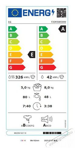 LG F2DR508SWW mos&oacute;-sz&aacute;r&iacute;t&oacute;g&eacute;p keskeny gőz&ouml;s H&aacute;ztart&aacute;s / Otthon / K&uuml;lt&eacute;r - Mos&oacute;g&eacute;p / sz&aacute;r&iacute;t&oacute;g&eacute;p - Mos&oacute;-sz&aacute;r&iacute;t&oacute;g&eacute;p - 496415