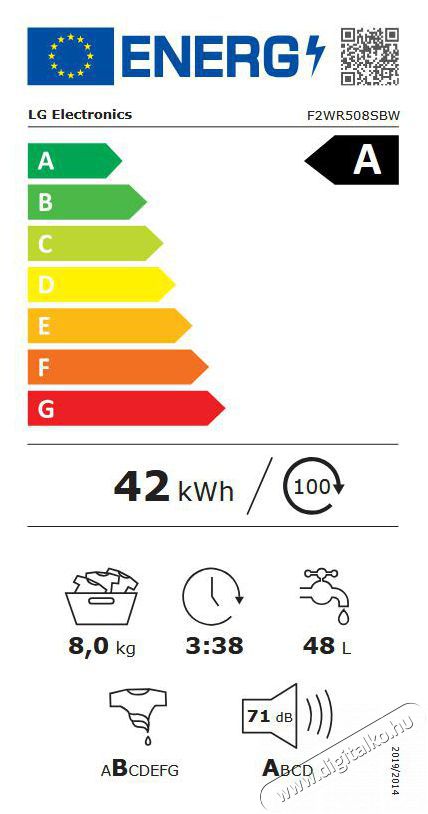 LG F2WR508SBW el&ouml;lt&ouml;ltős mos&oacute;g&eacute;p H&aacute;ztart&aacute;s / Otthon / K&uuml;lt&eacute;r - Mos&oacute;g&eacute;p / sz&aacute;r&iacute;t&oacute;g&eacute;p - El&ouml;lt&ouml;ltős keskeny (45cm-ig) mos&oacute;g&eacute;p - 501024